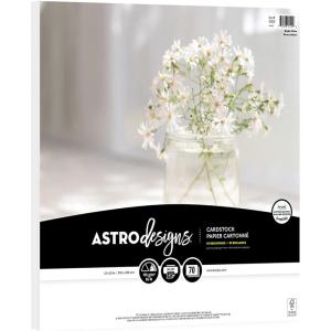 imageAstrodesigns Crafting Cardstock 12quot x 12quot 65 lb176 gsm Bright White 70 Sheets 9152212 x 12