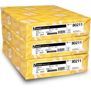 imageWausau Exact Vellum Bristol Cardstock 250 Sheets White 94 Brightness 67 lb 85 x 14 Inches85 x 11 Inches 3Pack