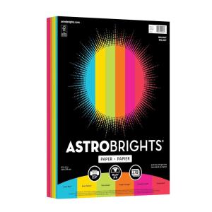 imageAstrobrights Colored Paper Brilliant Assortment 6Colors 24 lb89 gsm 85 x 11 270 Sheets AcidFree LigninFree Perfect for School Office amp DIY 92062